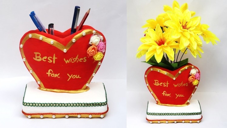 DIY Pen stand & flower pot. Christmas gift idea