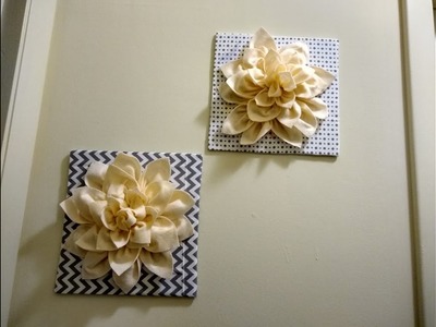 DIY - simple and Quick Bedroom Decor ideas - fabric flower
