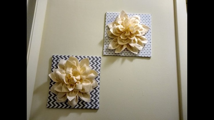 DIY - simple and Quick Bedroom Decor ideas - fabric flower