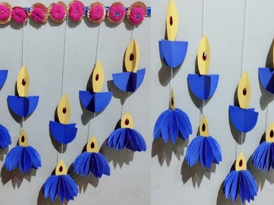 Easy Diwali decoration ideas l Diwali home decoration l Diwali decoration diy.Paper Diya Craft