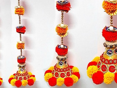 Easy Door hanging making at home|DIY Diwali decoration ideas |Best out  Of Waste