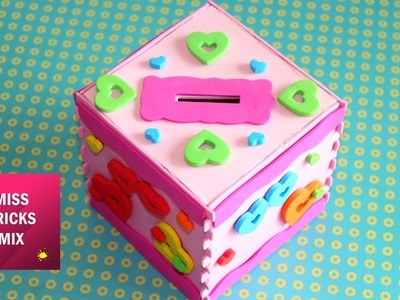 Easy Foam Paper Money Saving Box | Crafts For Kids.