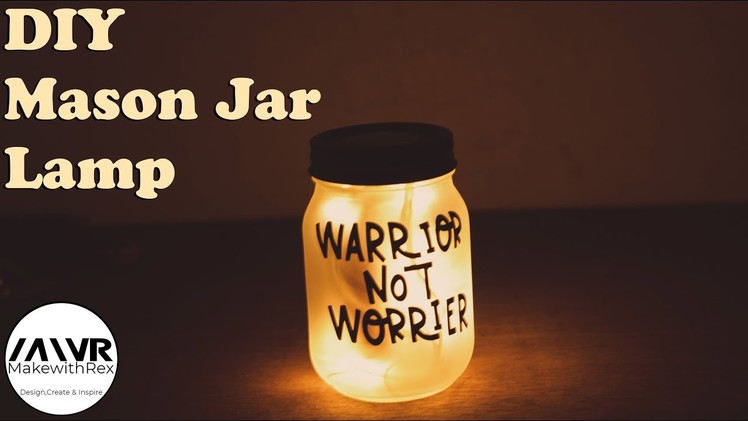 How to make a Mason Jar Lamp || DIY Mason Jar Lamp || Diwali Decoration 2018