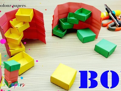 How To Make a Paper Gift Box Without Glue | DIY Origami Box With Color Paper