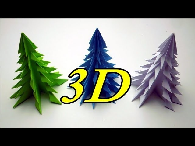 How To Make Easy 3D paper Christmas Tree - Origami