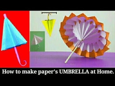 How to make paper's UMBRELLA at Home | Origami umbrella | paper art | paper craft.