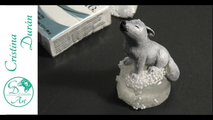 Howling wolf in polymer clay – Timelapse. Cristina Durán