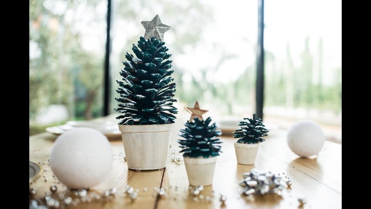Make your own decorative, DIY pinecone tree