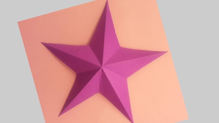Making origami christmas star - paper Christmas star - origami star - easy origami