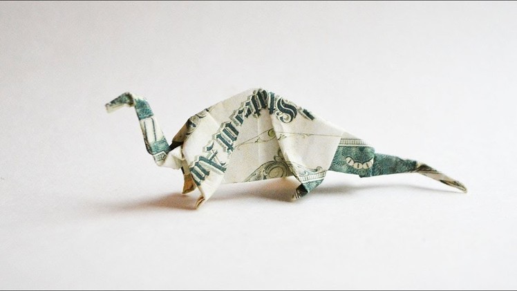 Money DINOSAUR | Origami Dollar Animal | Tutorial DIY
