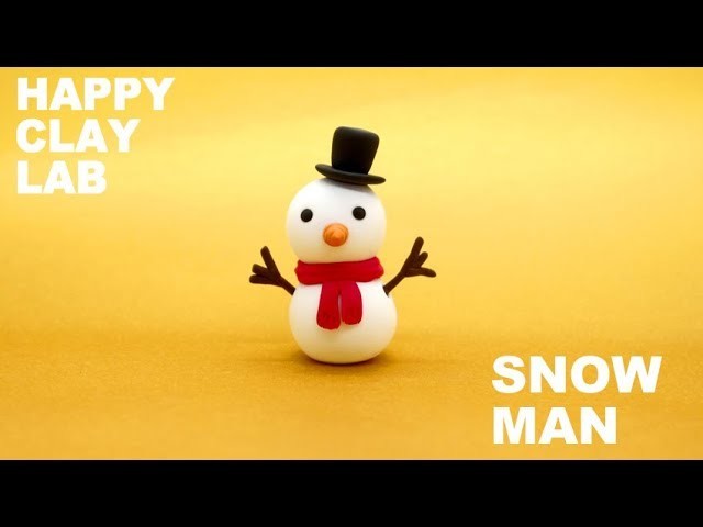 Polymer clay tutorial.How to make SNOWMAN.Picari clay