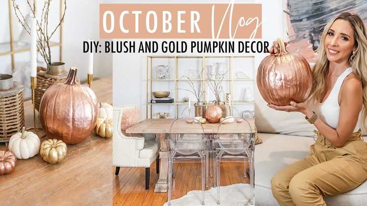 VLOG 01 - DIY: Gold Rose Pumpkin Decoration | My crush | Look Away Movie | Halloween Pumpkin Patch
