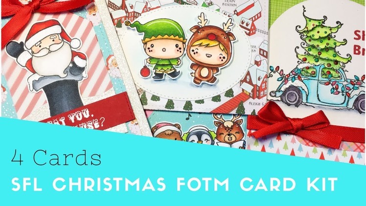 4 Cards | Flavor of the Month Card Kit | Scrapping for Less Christmas 2018