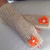 Arm Warmers - Chunky - Cream Fleck