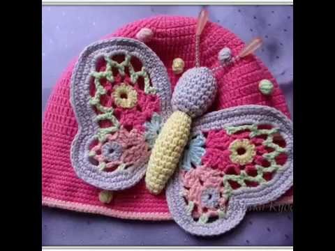 BEAUTIFUL CROCHET BUTTERFLY  HAT FOR BABY GIRL