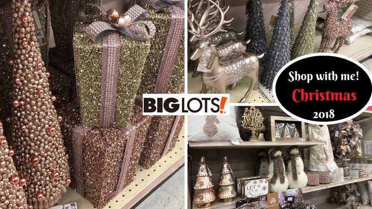 Big Lots Shop with me! Christmas Decor 2018! Must see new rose gold items!