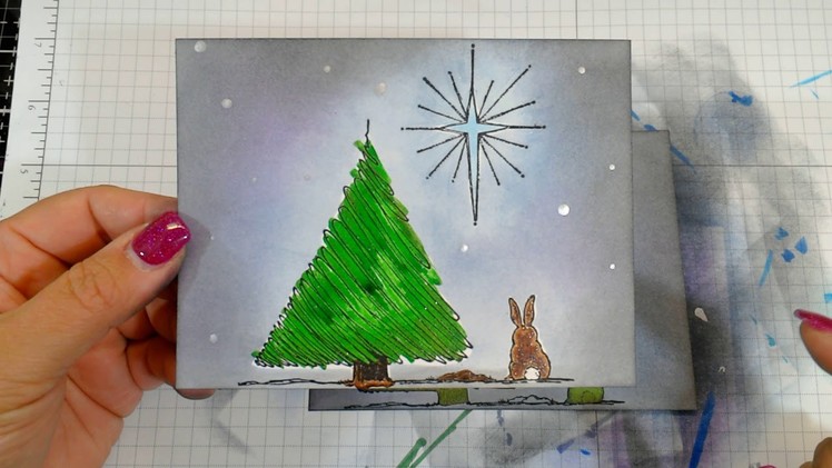 Christmas Bunny with Blue Knight Stamps