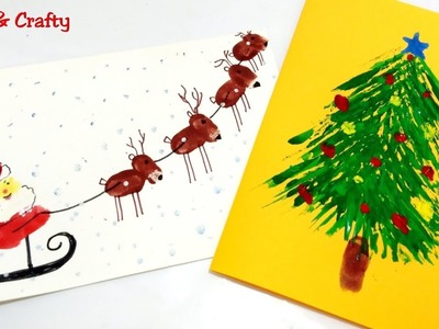 Christmas Cards for Kids.Handmade Christmas Greeting Card.Easy Christmas Cards