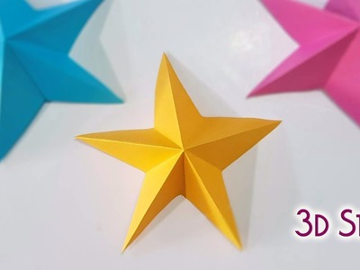 CHRISTMAS CRAFTS ||  Simple 3D Paper Stars