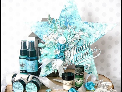 Christmas Mixed Media Star by Valerie