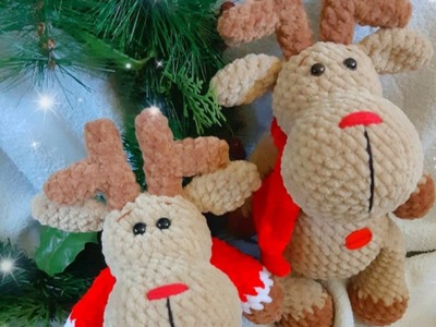 Christmas reindeer free crochet pattern