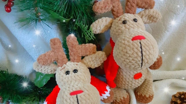 Christmas reindeer free crochet pattern