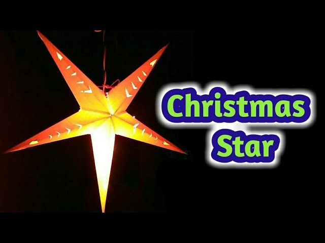 Christmas star making with one chart easily at home