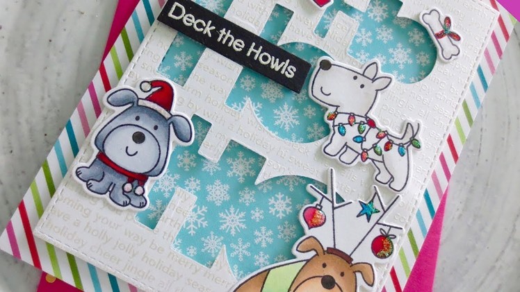 Christy Gets Crafty with My Favorite Things - Deck the Howls Christmas Card