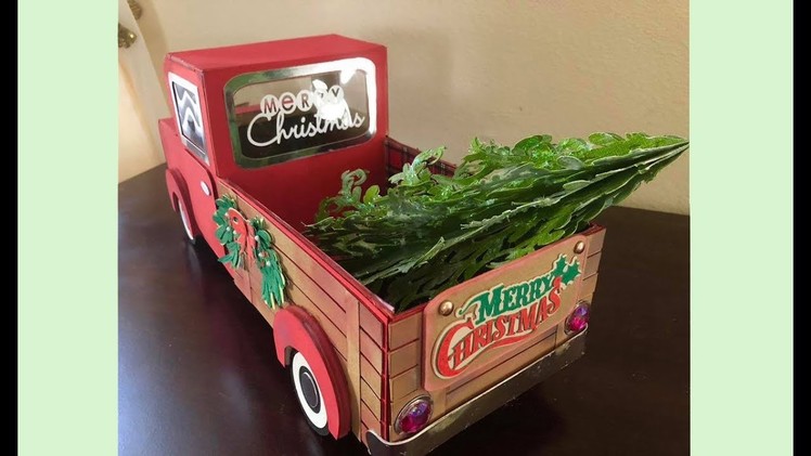 Cricut Christmas truck and tree step-by-step