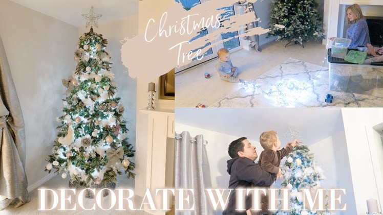 DECORATING MY CHRISTMAS TREE 2018 | DECORATE WITH ME | WHITE AND BLUSH PINK | CHRISTMAS DECOR IDEAS