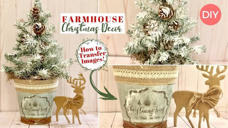 DIY Image Transfer | Farmhouse Christmas DIY | Dollar Tree DIY | Ashleigh Lauren