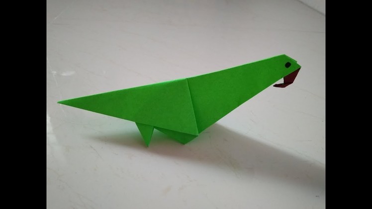 Easy craft for kids-Simple paper parrot.  paper parrot origami