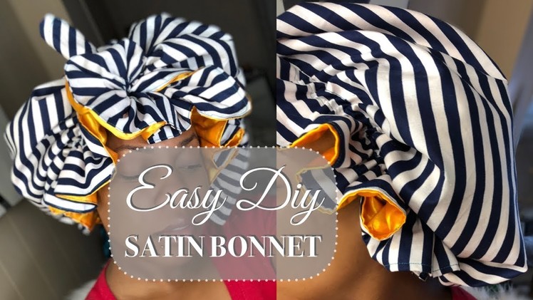 EASY DIY Large Satin Bonnet that ties in a Bow