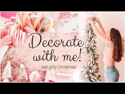 Girliest Christmas ever! Christmas decorate with me! vintage & girly! Emelyne