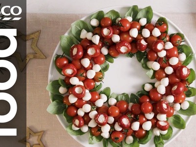 Hosting hacks: Christmas Caprese wreath | Tesco Food