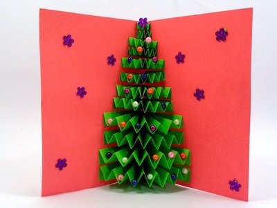How To Make a Paper Christmas Tree Greetings Card For Wishing Your Dear Ones