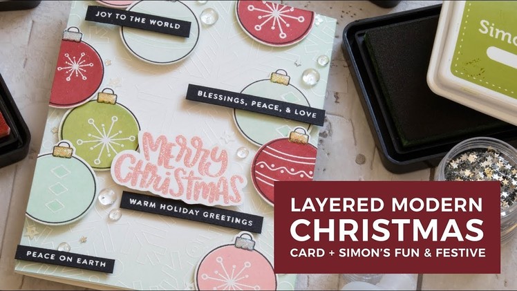 Layered Modern Christmas Card + Simon's Fun & Festive Release