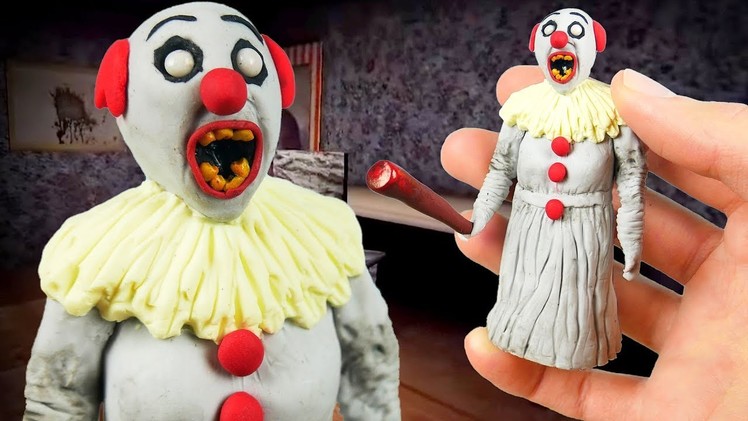 Making PENNYWISE GRANNY in POLYMER CLAY!????+????=?