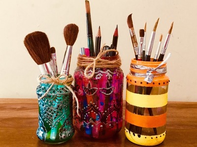 Mason jar decor | Mason jar pencil holder | DIY craft | Best Out Of Waste