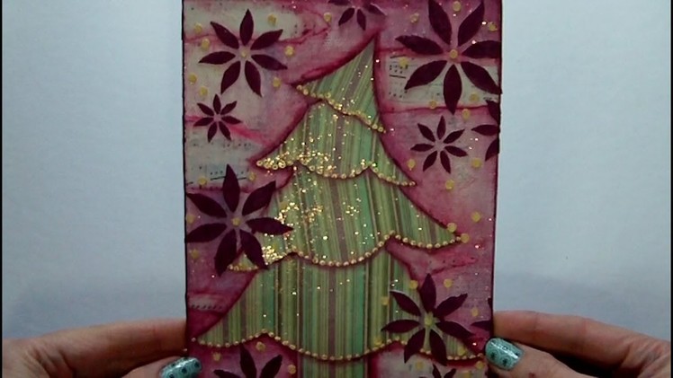 Mixed Media Canvas - Christmas Tree
