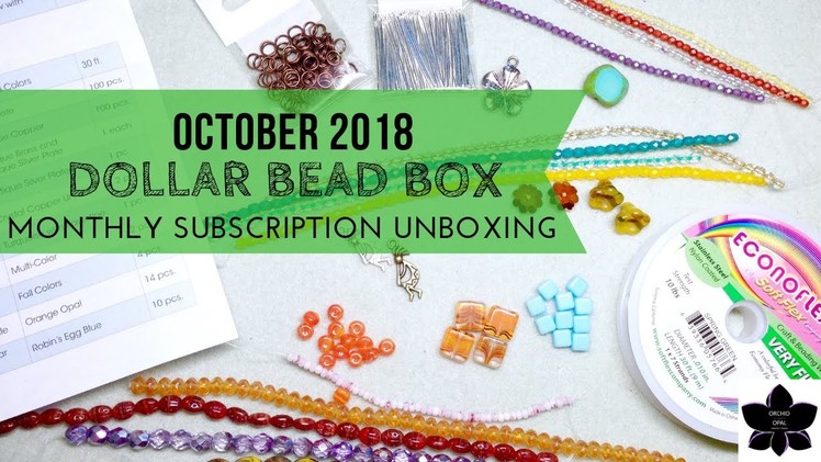 October 2018 Dollar Bead Box & Bag Unboxing | Monthly Bead and Jewelry Making Subscription