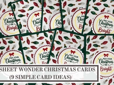 One Sheet Wonder Christmas Cards (9 Simple Card Ideas)