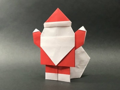 Origami  Santa Claus. Christmas
