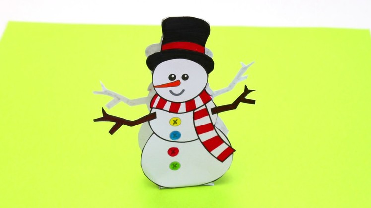 Paper Snowman - Christmas Crafts for Kids