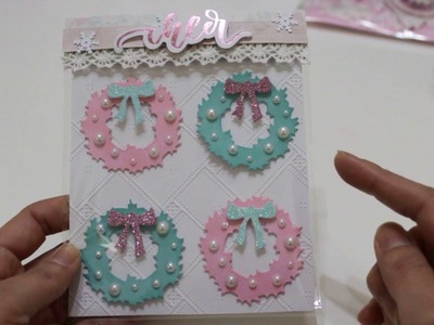 PASTEL CHRISTMAS PROJECT SHARE;EMBELLISHMENTS.PACKAGING