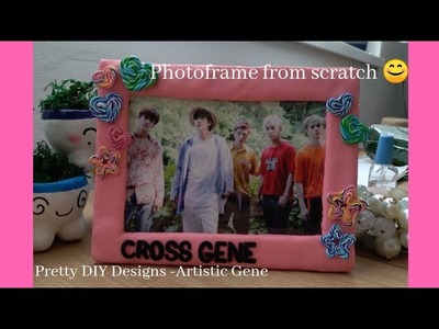 Photoframe from scratch Decorated with Polymer Clay