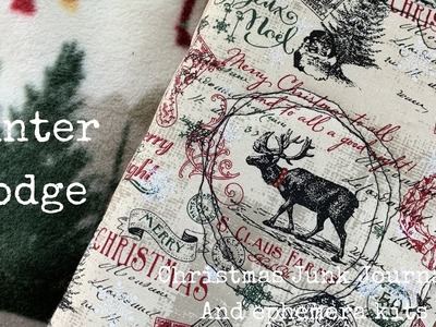 Sold** Winter Lodge - Christmas Junk Journals (Plain Janes)  and Ephemera Kit