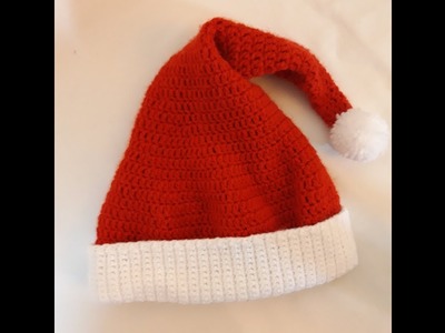 The cutest baby Santa hat - super easy crochet, part 1