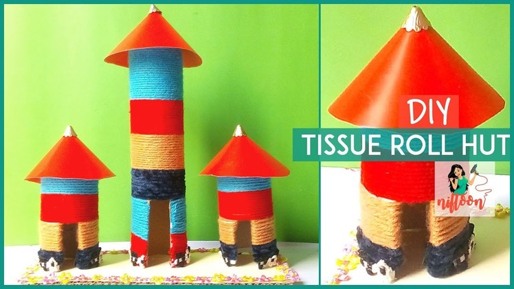 Toilet Tissue Paper Roll Craft Ideas | Homemade House Using Kitchen tissue paper roll