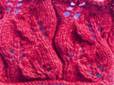Very Easy Leaf Design | Leaf Knitting Pattern |